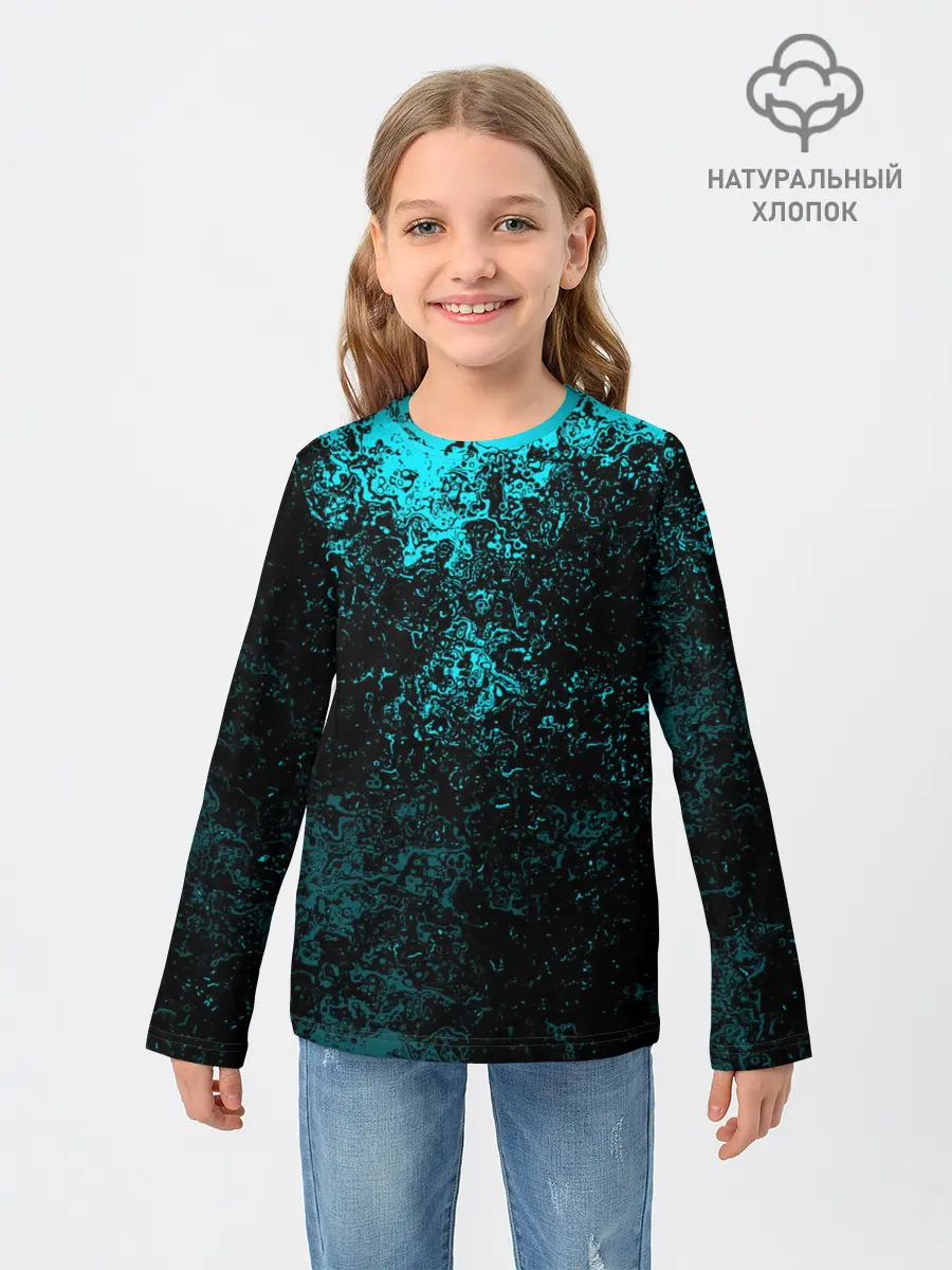 Детский лонгслив / БРЫЗГИ-КРАСОК НЕОН