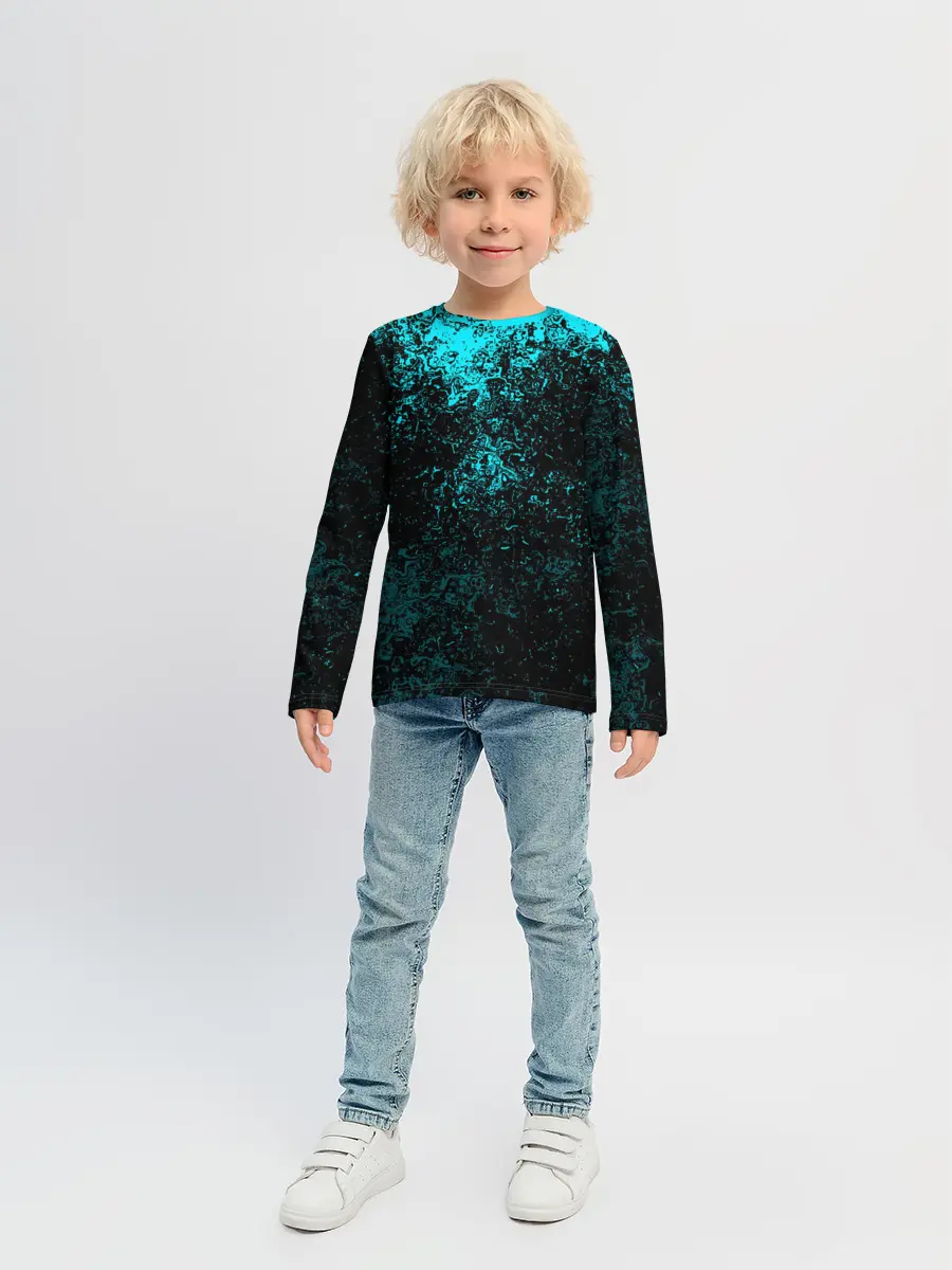 Детский лонгслив / БРЫЗГИ-КРАСОК НЕОН