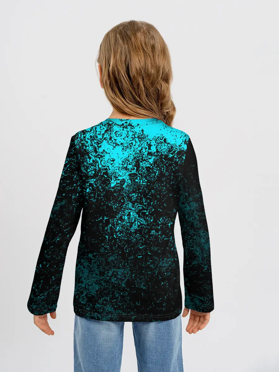 Детский лонгслив / БРЫЗГИ-КРАСОК НЕОН