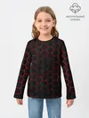 Детский лонгслив / 3D black & red