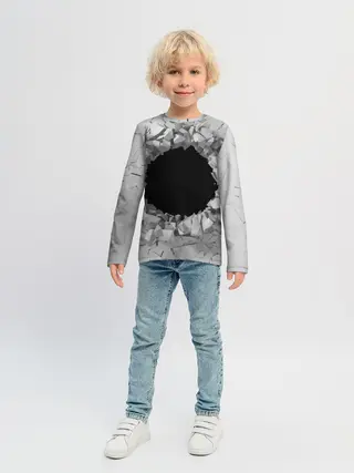 Детский лонгслив / Сквозная дыра