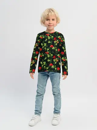 Детский лонгслив / Цветочный сад