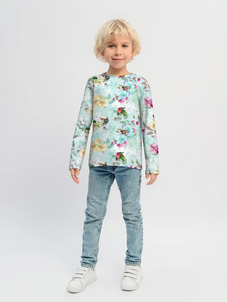 Детский лонгслив / Весенние цветы