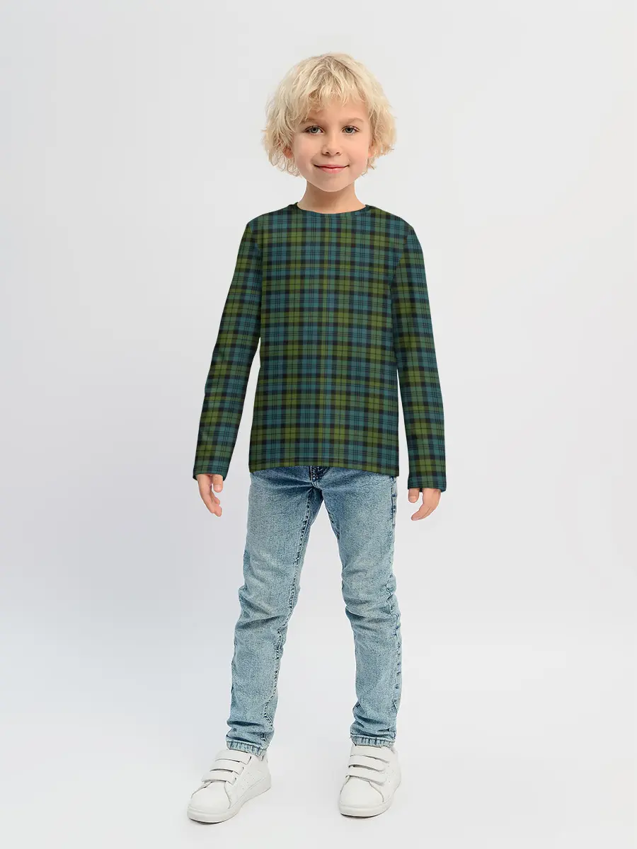 Детский лонгслив / Шотландка