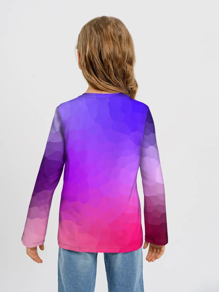 Детский лонгслив / фиолетовый кристалл