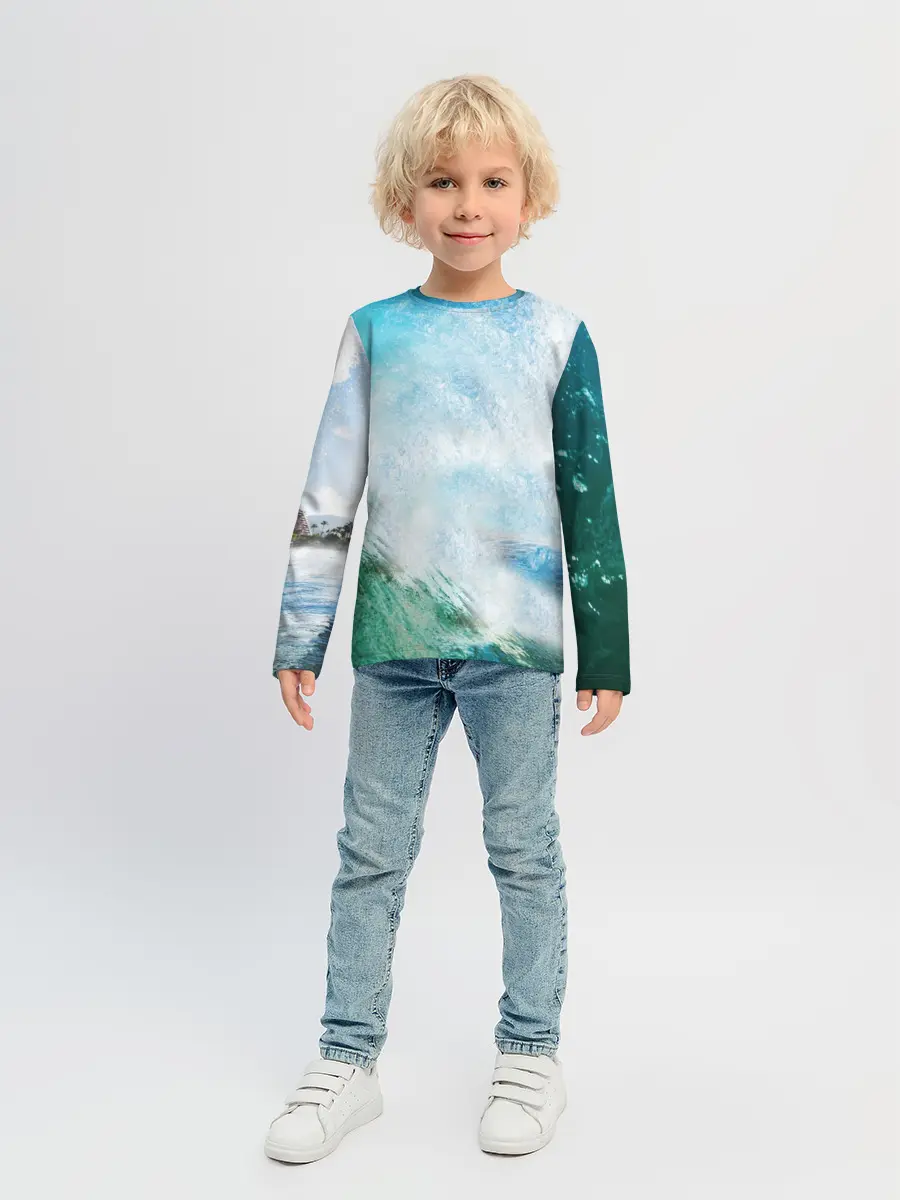 Детский лонгслив / Волны | Океан