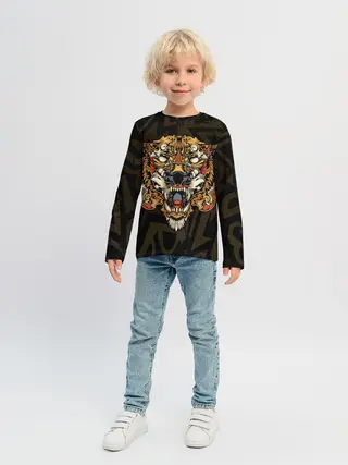 Детский лонгслив / Тигровый стимпанк