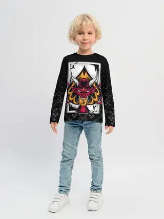 Детский лонгслив / Карточный дьявол