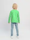 Детский лонгслив / Горошек на зеленом