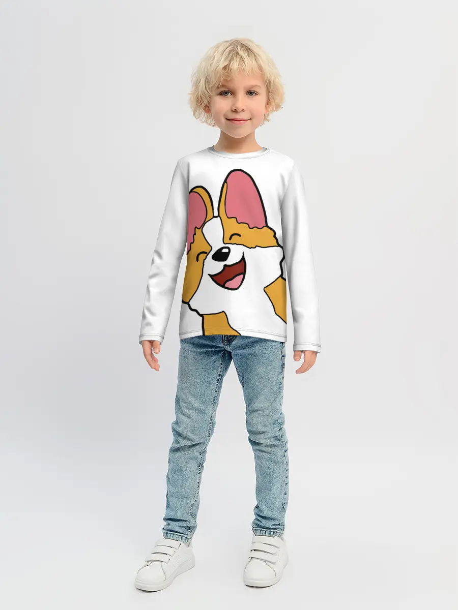 Детский лонгслив / Счастливый песик