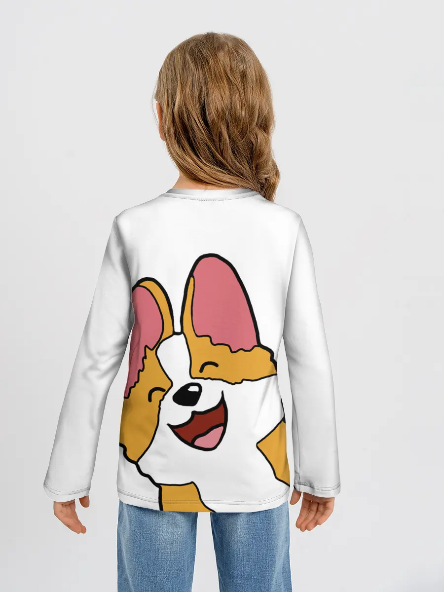 Детский лонгслив / Счастливый песик