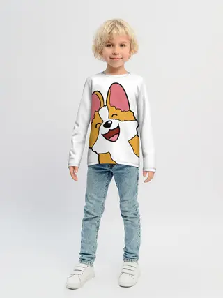 Детский лонгслив / Счастливый песик