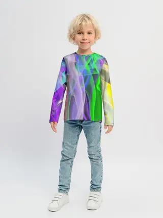 Детский лонгслив / ДЫМ ЦВЕТНОЙ / ОГОНЬ
