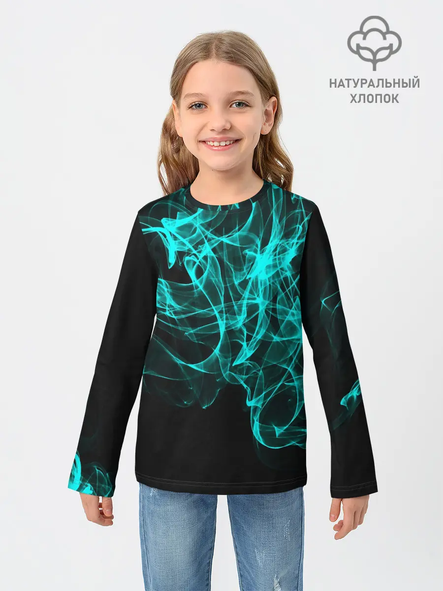 Детский лонгслив / НЕОНОВЫЙ ДЫМ