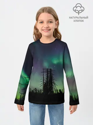 Детский лонгслив / Северное сияние
