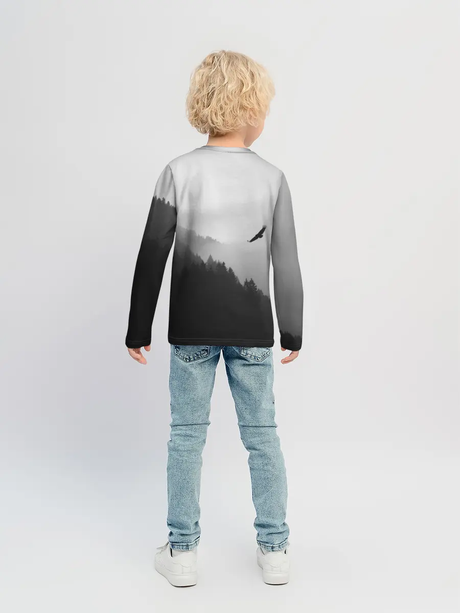 Детский лонгслив / ОРЁЛ НАД ЛЕСОМ