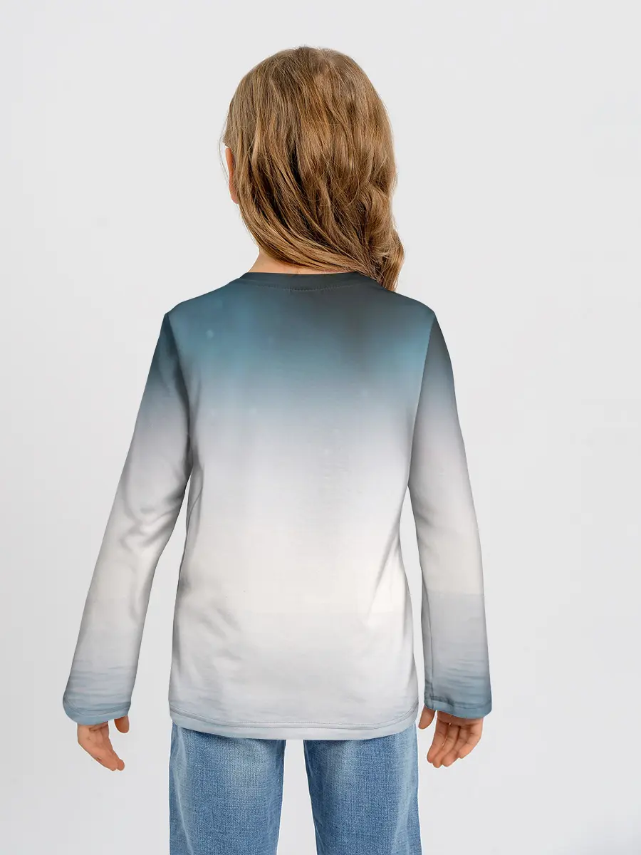 Детский лонгслив / КОСМОНАВТ В МОРЕ