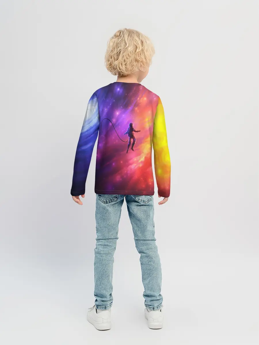 Детский лонгслив / НЕОНОВЫЙ КОСМОС