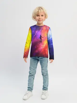 Детский лонгслив / НЕОНОВЫЙ КОСМОС