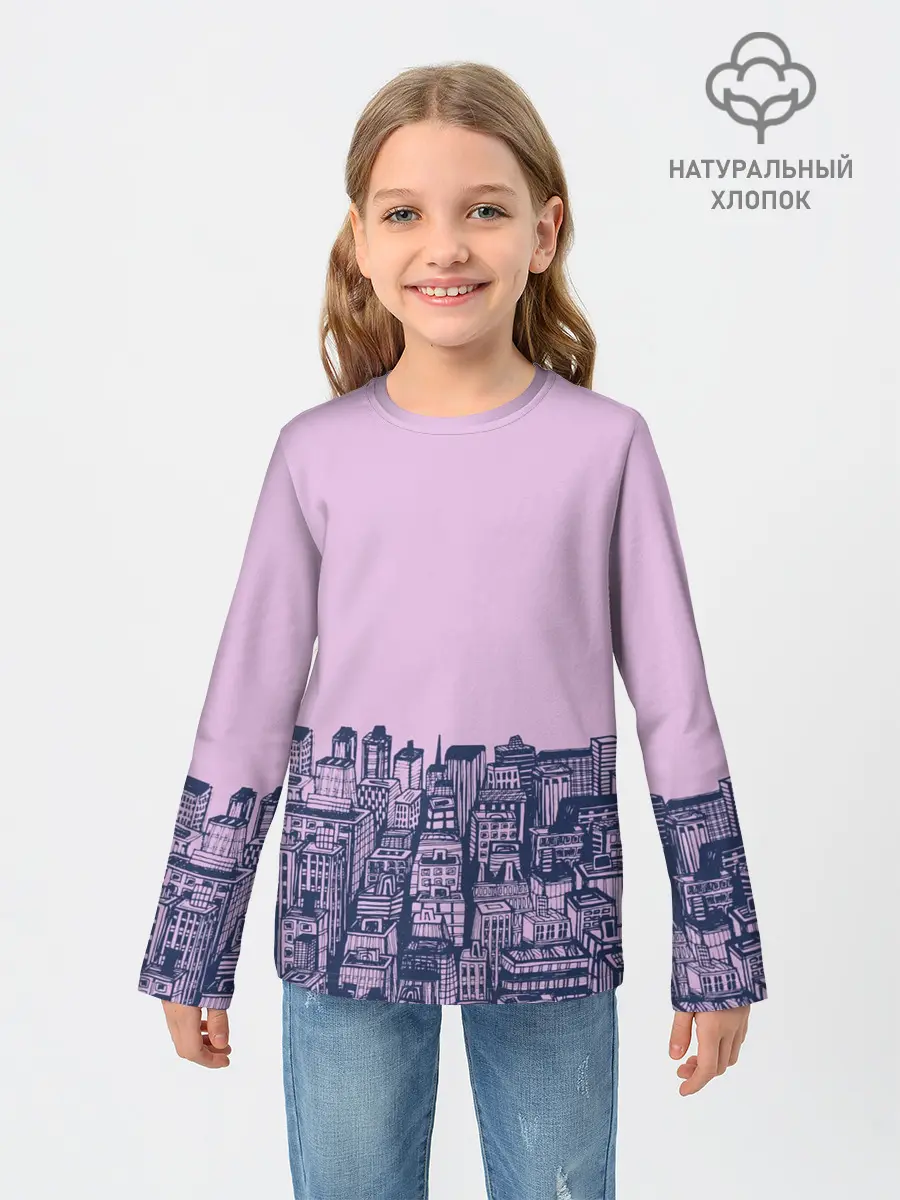 Детский лонгслив / город