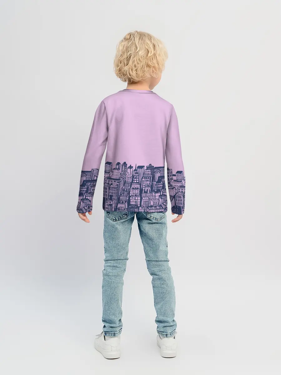 Детский лонгслив / город