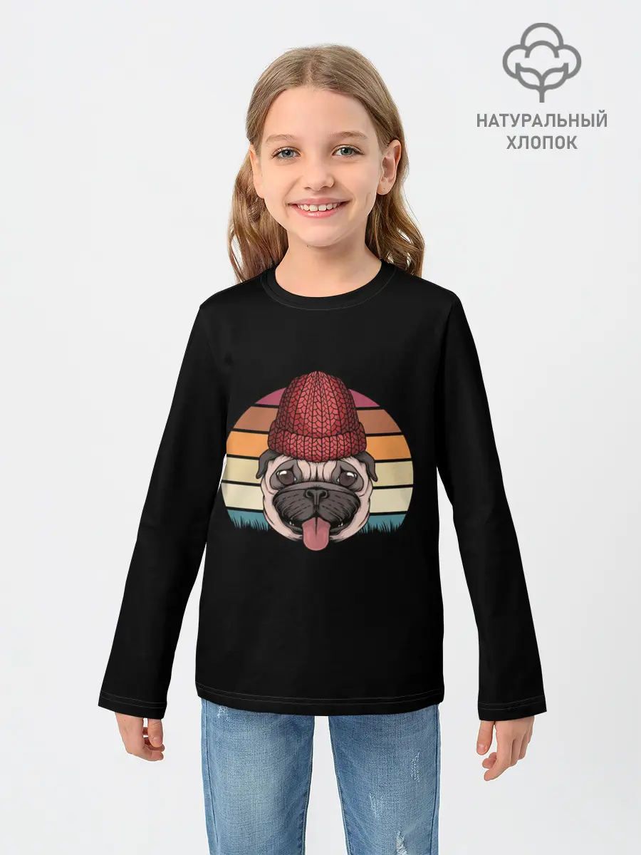 Детский лонгслив / Mr. Мопс