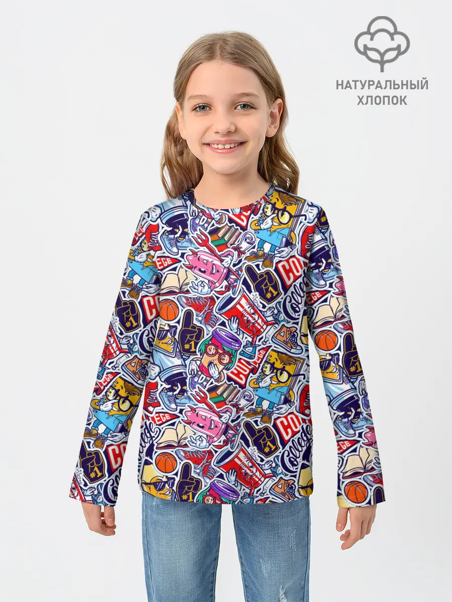 Детский лонгслив / Стикерпак