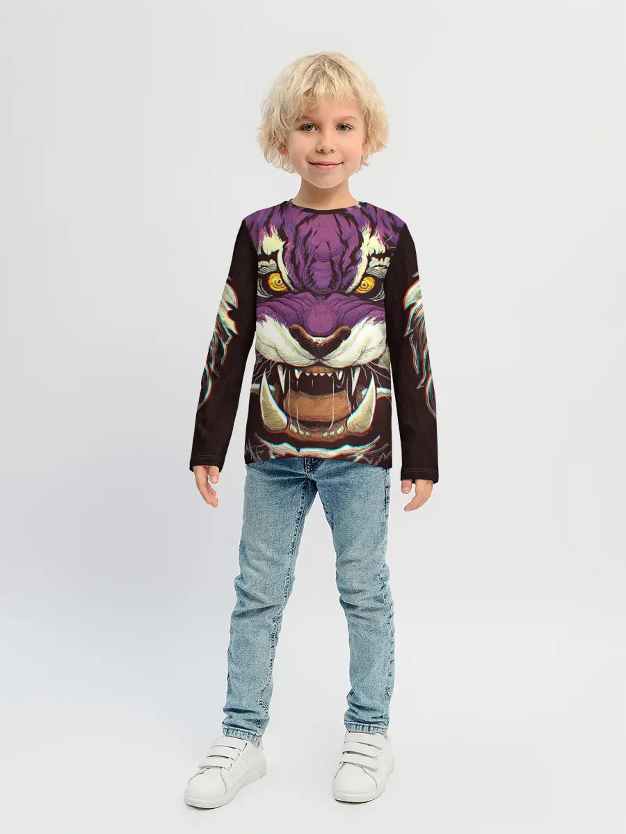 Детский лонгслив / Маска тигра