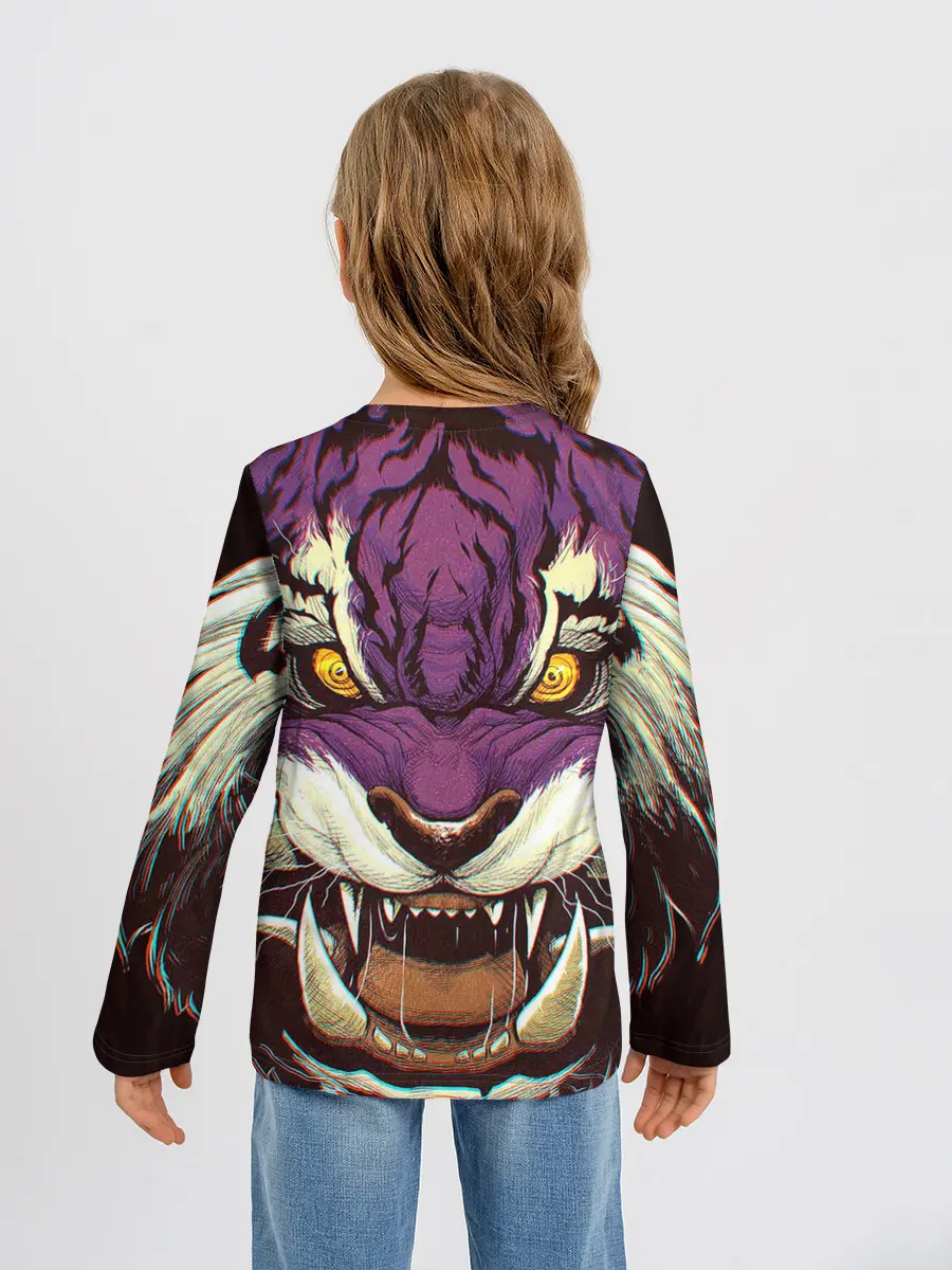 Детский лонгслив / Маска тигра