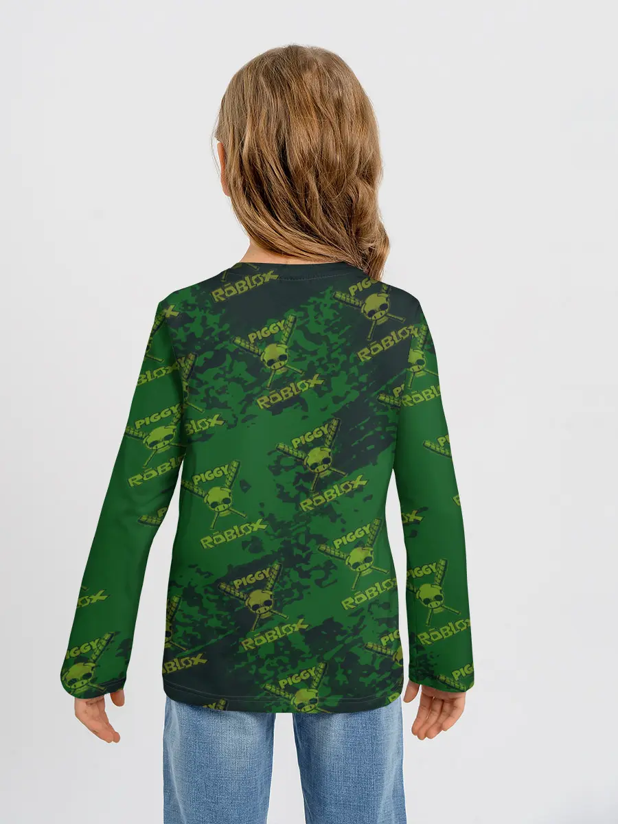 Детский лонгслив / Свинка Пигги из Roblox