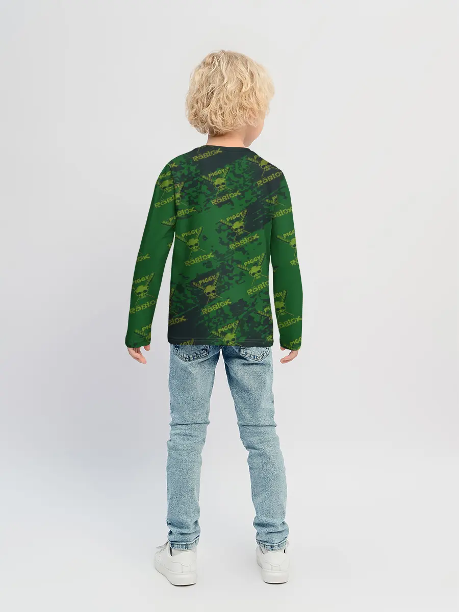 Детский лонгслив / Свинка Пигги из Roblox