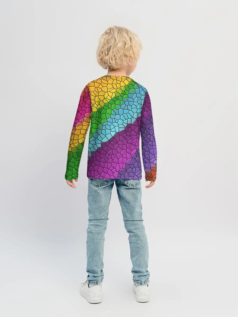Детский лонгслив / Яркая мозаика