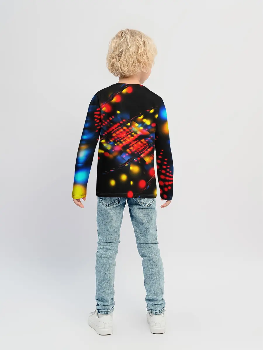 Детский лонгслив / Fractal Digital 3D
