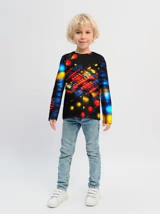 Детский лонгслив / Fractal Digital 3D