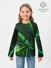 Детский лонгслив / DIGITAL NEON GREEN