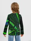 Детский лонгслив / DIGITAL NEON GREEN