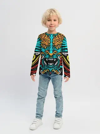 Детский лонгслив / Дракон Японии