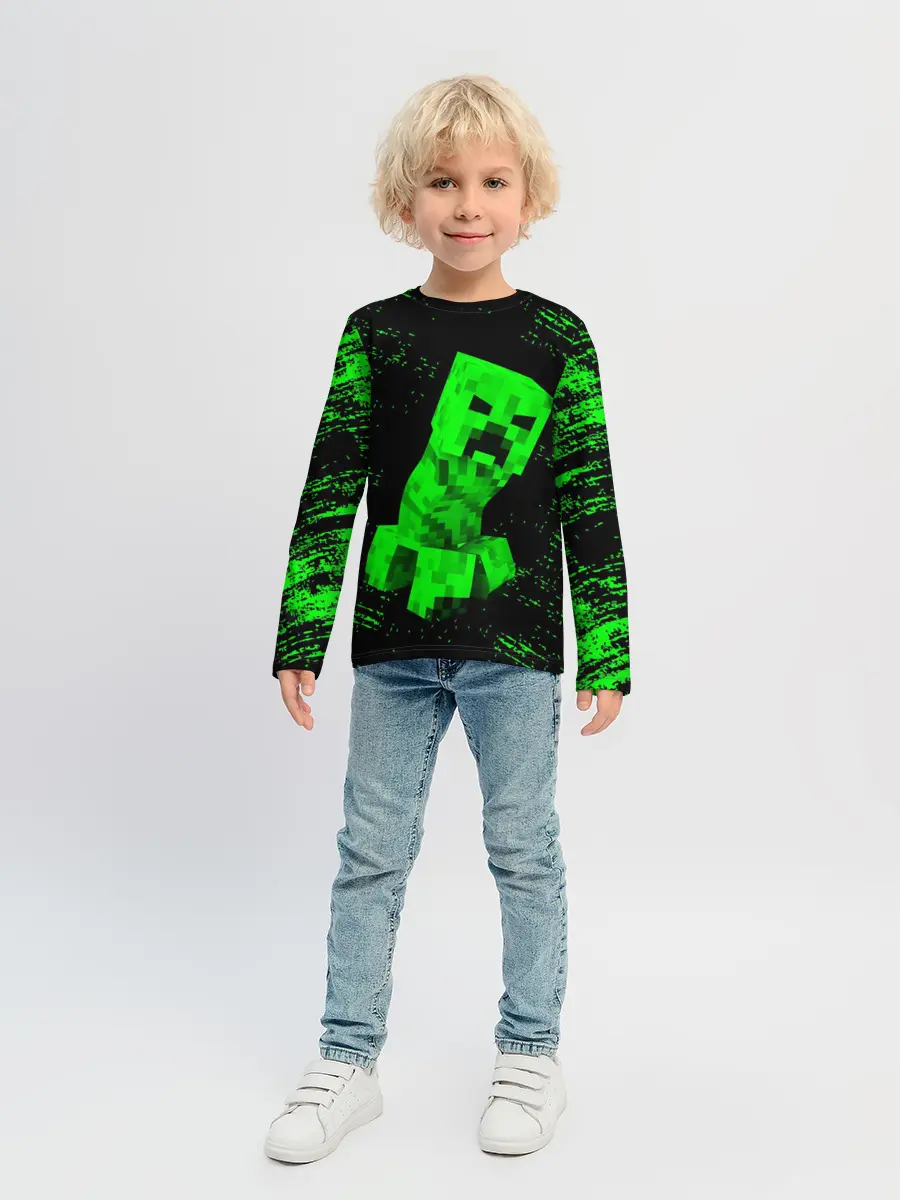 Детский лонгслив / MINECRAFT CREEPER