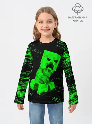 Детский лонгслив / MINECRAFT CREEPER