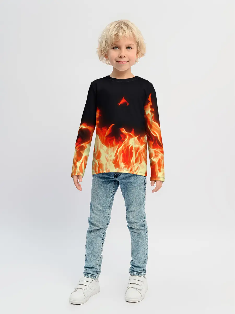 Детский лонгслив / Огонь