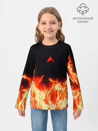 Детский лонгслив / Огонь
