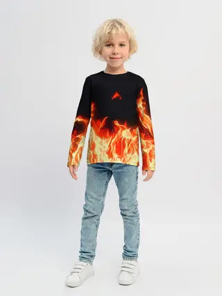 Детский лонгслив / Огонь