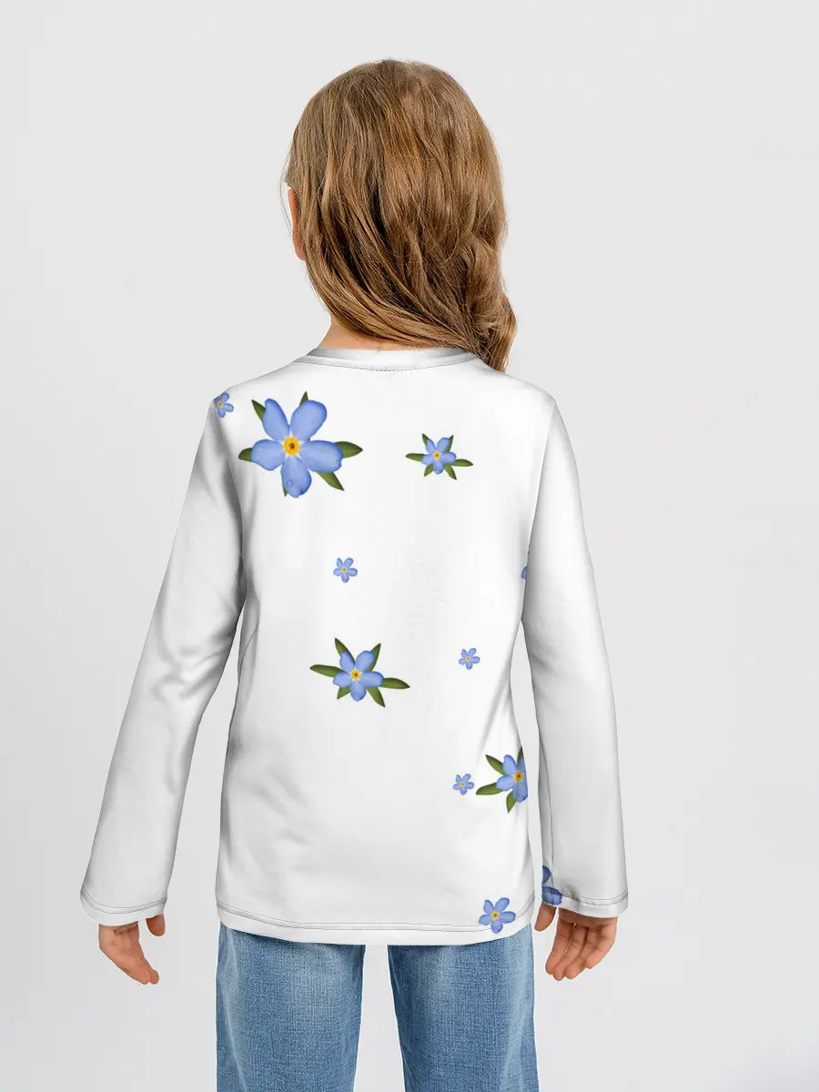 Детский лонгслив / Незабудка