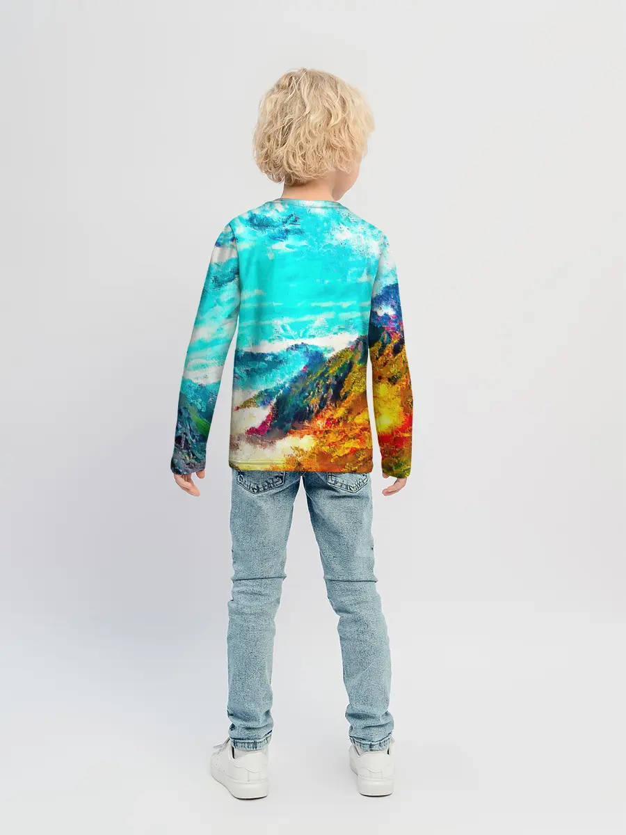 Детский лонгслив / Японские горы