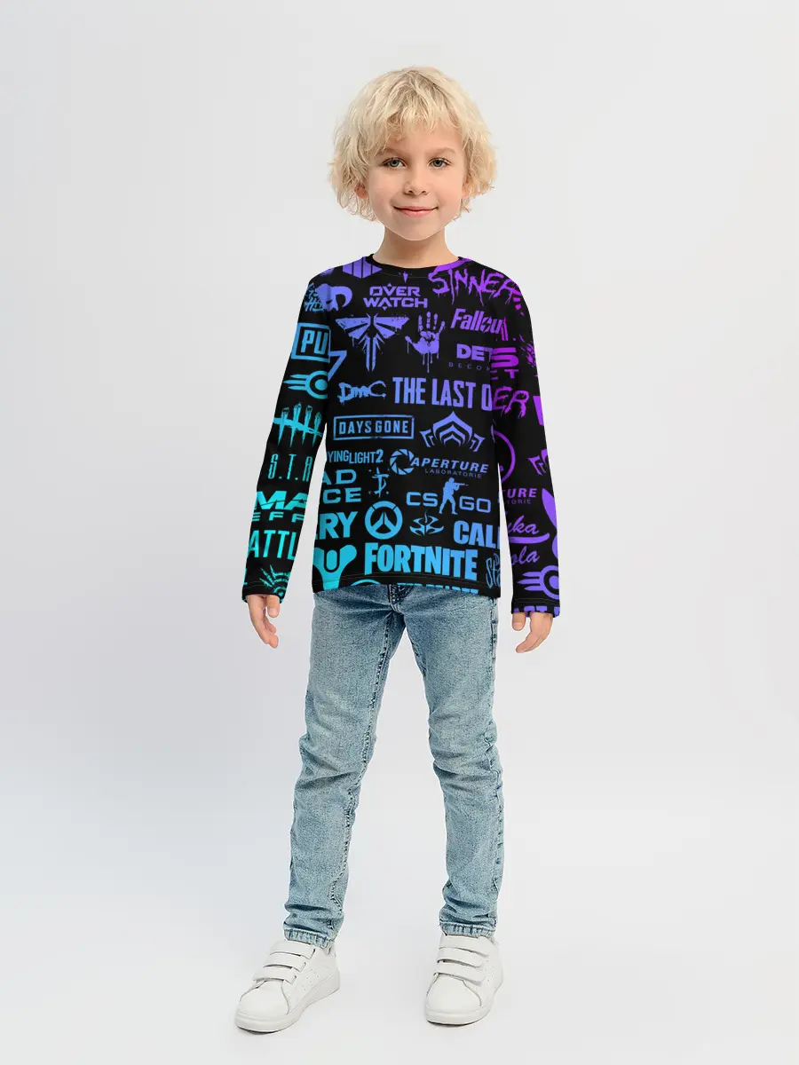 Детский лонгслив / ЛОГОТИПЫ ИГР
