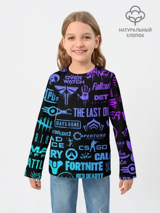 Детский лонгслив / ЛОГОТИПЫ ИГР