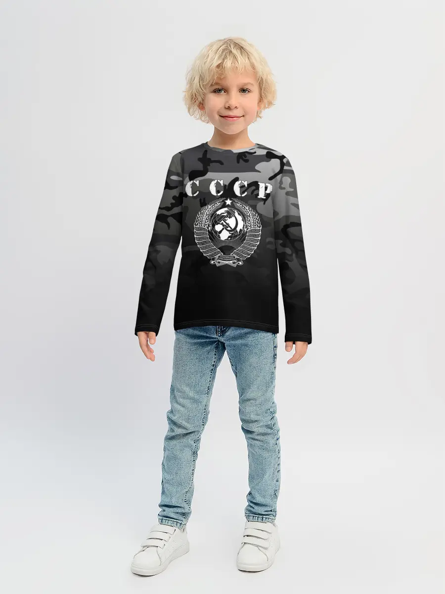 Детский лонгслив / Камуфляж СССР
