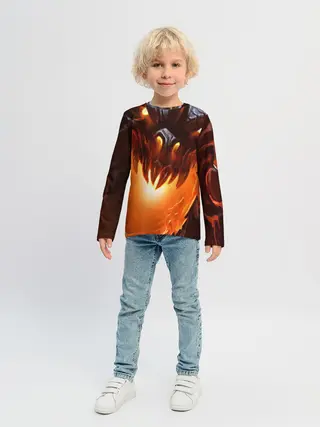 Детский лонгслив / Дракон Лавы