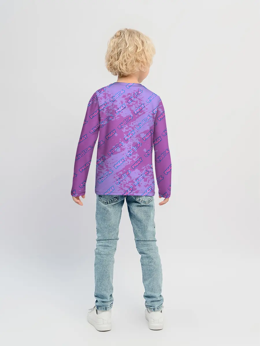 Детский лонгслив / Свинка Пигги из Roblox