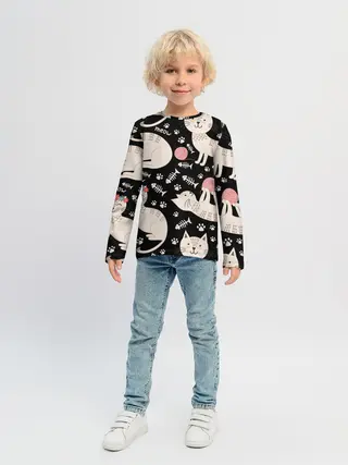 Детский лонгслив / Милые кошечки